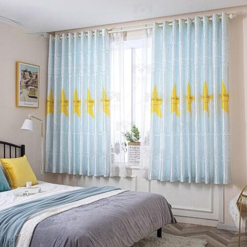 1pcs New Simple Curtain Finished Shading Bedroom Bay Window Curtain Fabric Door Curtain Household Partition Curtain Top F8312