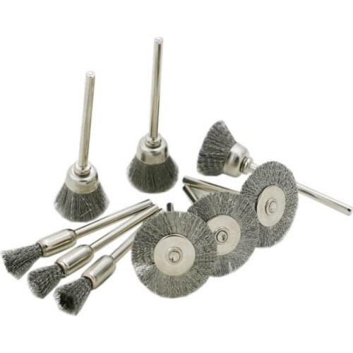 15pcs/set Copper Wire Brushes Metal Brush Rust Removing Brush Polishing Brush For Dremel Rotary Grinder Power Tool Accessories