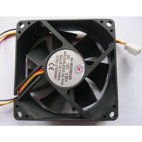 30 pcs Brushless DC Cooling 7 Blade Fan 8025S 12V 80x80x25mm 3Wires