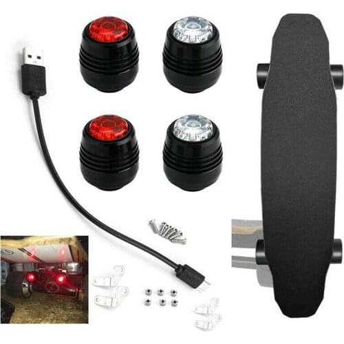 4Pcs Night Lights LED Warning Lights Safety Lights Skateboard Longboard Scooter Skateboard Nights Night Warning Safety Lamp