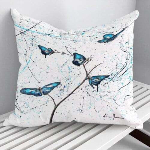 Azul Garden Throw Pillows Cushion Cover On Sofa Home Decor 45*45cm 40*40cm Gift Pillowcase Cojines Dropshipping