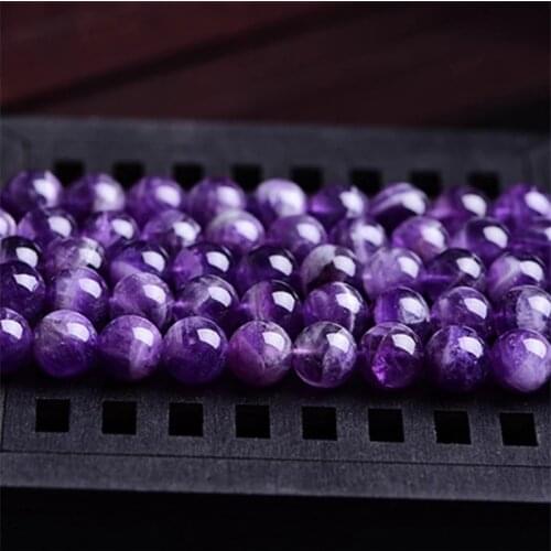 Amethyst Loose Beads Natural Gemstone Smooth Round for Jewelry Making