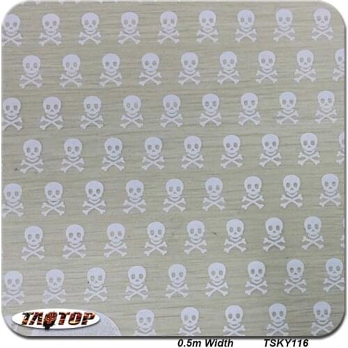 TSY116 Decorative Material 50 Square Width 0.5m Skull Pattern Hydro Graphic Printing Film Hydrographics Transfer Films