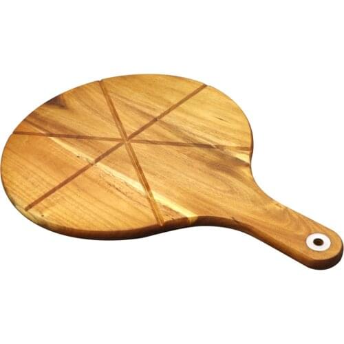 Jaswehome Acacia Wooden Pizza Board Cutting Board Pizza Stone Pizza Wood Board Paddle Board for Baking Homemade Pizza