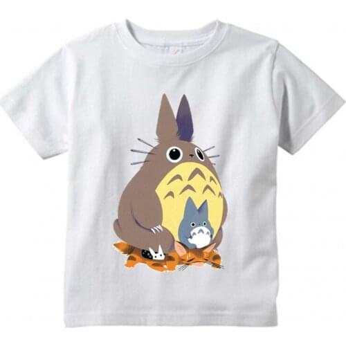 Childrens T-shirt Anime Totoro Design T-shirt Boy/Girl Great Harajuku Kawaii Short Sleeve Top Childrens Cartoon T-shirt