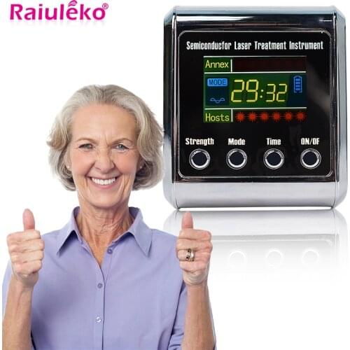 Diode 650nm Laser Therapy Watch LLLT For Rhinitis Diabetes Hypertension Thrombosis Cholesterol Laser Irradiation Instrument