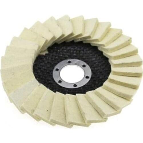 2019 Creative 12.5cm Diam Wool Felt Flap Polishing Disc For Angle Grinder To Polish Metal Glass Abrasive Tools Home Tools