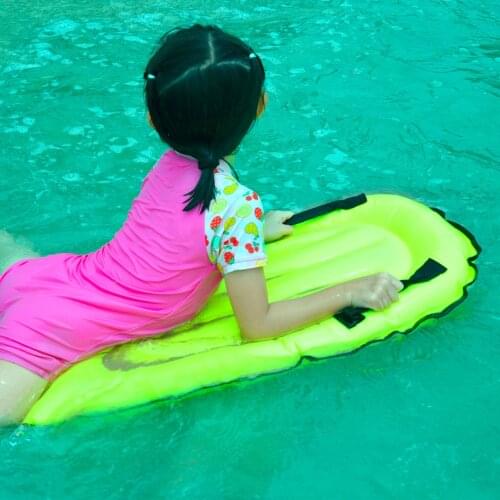 Surfing Body Board with Portable Pump Inflatable Pool Float Beach Surfing Buoy Board Swimming Floating Mat with Handles