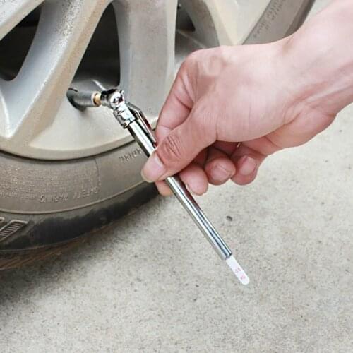 1PC Stainless Steel Pen Shaped Car Vehicle Tire Air Pressure Test Meter Gauge Portable Car Tire Pressure Gauge Barometer Measure