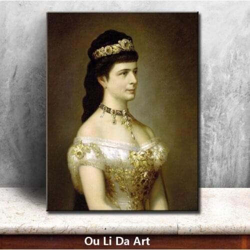 Classical court figures beautiful lady portrait oil paintings canvas printing printed on canvas home wall art decoration picture