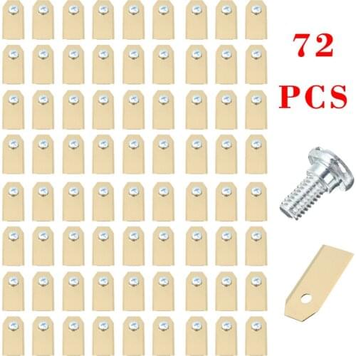 72pcs Titanium Coated Stainless Steel Lawn Mower Blade +Screw Parts Spare Blades For Gardena robot Lawn Mower