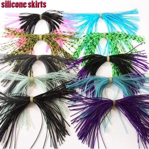 2018HOT fishing tools 10Bundles 50strands silicone skirts DIY spinner bait