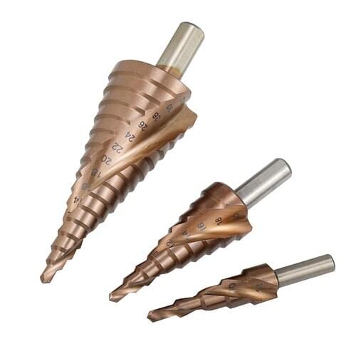 M35 cobalt pagoda drill bit 4-12 / 4-20 / 4-32 metal drill step drill HSSCO high speed steel cone tool set for stainless steel