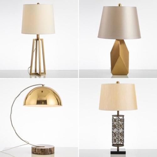 Post modern bedside lamp Nordic bedroom living room desk lamp designer model room light luxury art desk lamp