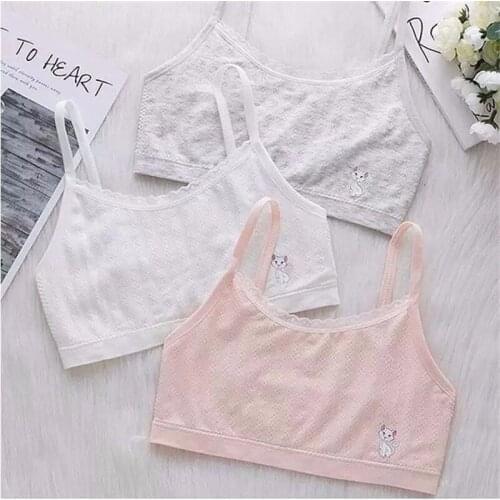 Teen Girls Underwear Soft Cotton Bra Young Girls For Sports Running Breathable Bra Children Training Bras Underclothes 10-18Y