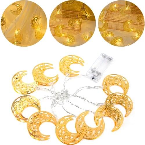 Ramadan Lights Decoration Moon Star Led String Lights EID Mubarak Decor For Home Eid Al-Fitr Event Party Deco Ramadan Kareem