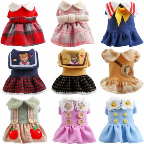 Pet Dog Clothes Cat Costume Woolen Cloth Autumn and Winter Cute Dog Skirt