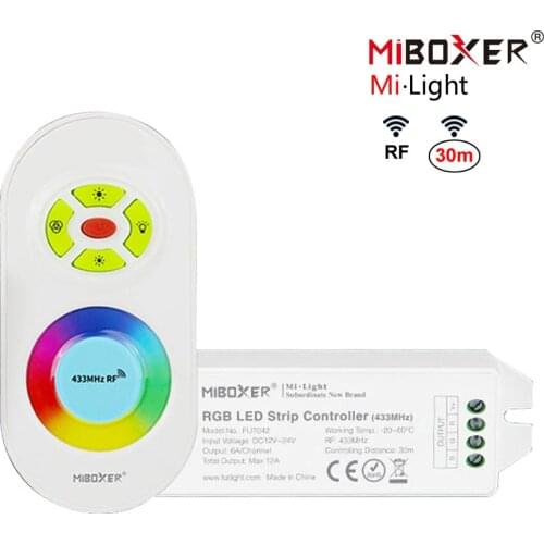 433Mhz RF Remote Iboxer Led Controller for Cct Rgb Tape Abs Milight Dimmer 12 v 12v 24v Mi Light Brightness Speed Controller