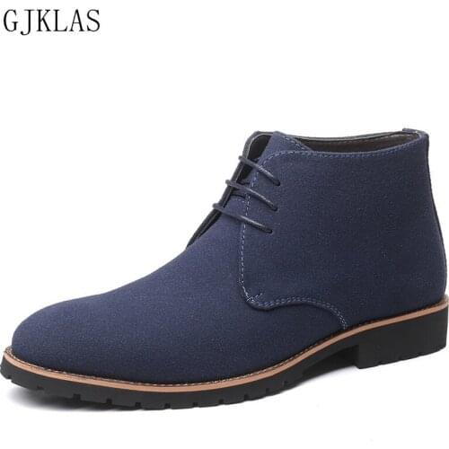 Plus Size Shoes Men Casual Boots Retro Classic Lace Up Spring Autumn Men Ankle Boots Fashion High Quality Man Motorcycle Boots