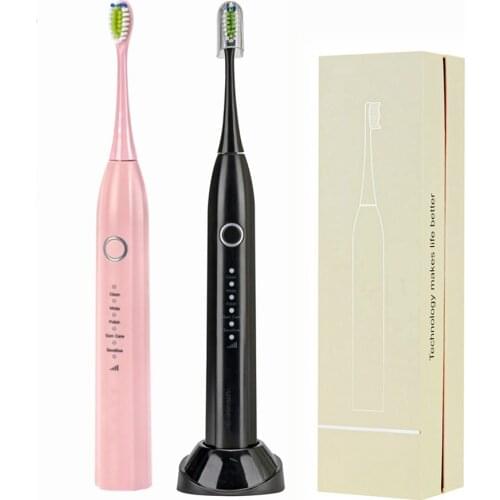Sonic Electric Toothbrush Smart USB Rechargeable 5 Mode Travel IPX7 Fast Charging Toothbrush with 2 Brush Head Gift Tooth Brush