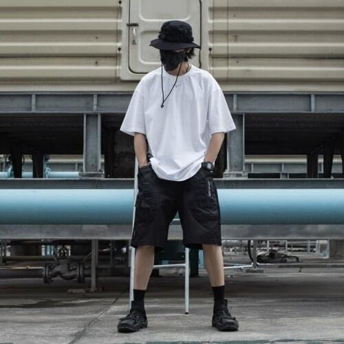 Men Adult Shorts The Croxx Shorts with Multiple Pockets Back Molle Streetwear Techwear Aesthetic Darkwear