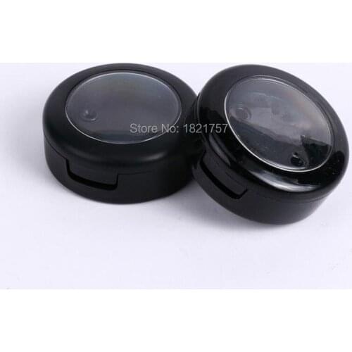 Brand new 200 pcs/lot 10g empty concealer compact / eyeshadow case with black rim lid matte black color