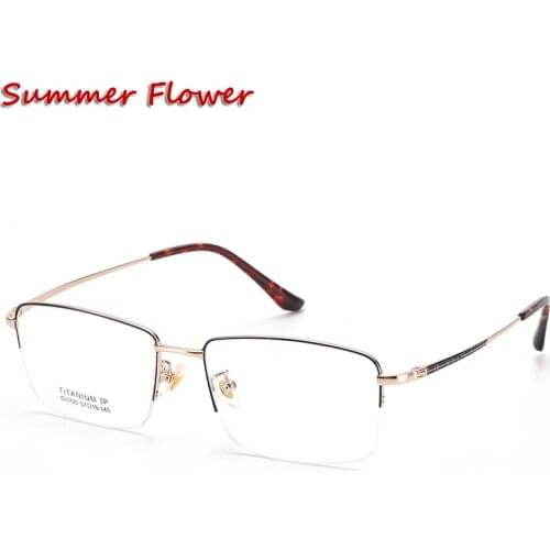 Light Frame Men Square Titanium Fashion Wide Top Quality Optical Eyeglasses Women Prescription Glasses for Progressive Lenses