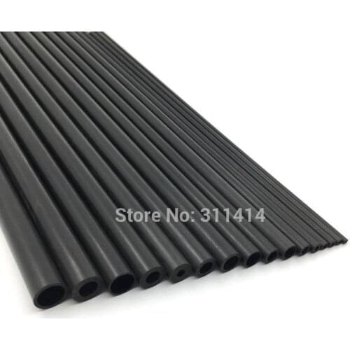 High Quality Carbon Fiber Tube 2mm/2.5mm/3mm/4mm/5mm/6mm Hollow Tube Carbon Tube For Kite Model RC Model Airplane DIY Quadcopter