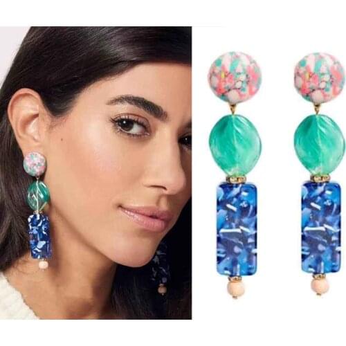 Amybaby Luxury Fashion Flower Pearls Resin Womens Beautiful Drop Earring Jewelry For Party