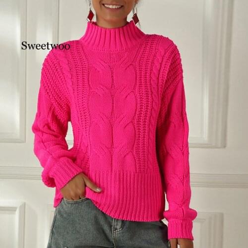 Womens Sweater Ladies Pullover Loose Long Sleeve Sweater Tops Knitwear Blouse Tops Female Sweaters Female Clothes