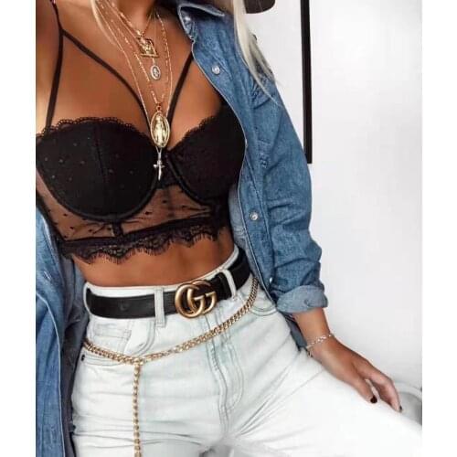 Europe and the United States foreign trade speed sell tong ins in same net yarn lace straps vest harness more autumn waistcoat j