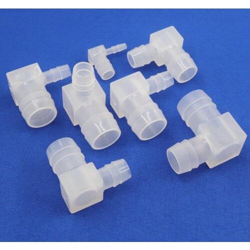 1~20pcs Big Size 20~4mm PP Reducing Elbow Connectors Irrigation Pipe Fittings Aquarium Tank Air Pump Aerator Hose Pagoda Joints