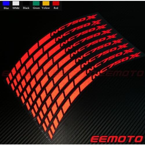 16 X Custom Wheels Rims Tire Decals Reflective Stickers Stripes Waterproof Motorcycle Accessories For NC750X NC 750X