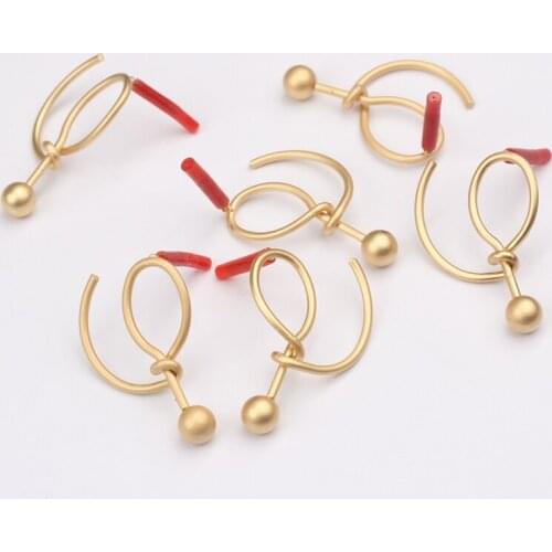 3 Pairs Zinc Alloy Golden Geometric Line Base Earrings Connectors Linkers 6pcs/lot For DIY Fashion Earrings Jewelry Accessories