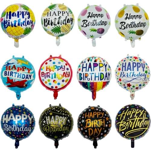 5Pcs/Lot 18 Inch Birthday Foill Balloons Helium Ball Birthday Party Decoration Supplies Kids Toys Globos Baby Shower Ballons