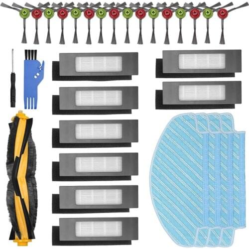Promotion!Replacement Parts Brush Filters Mop Cloth Kit for Ecovacs Deebot OZMO T8,T8 AIVI T8 MaxRobot Vacuum Cleaner Accessorie