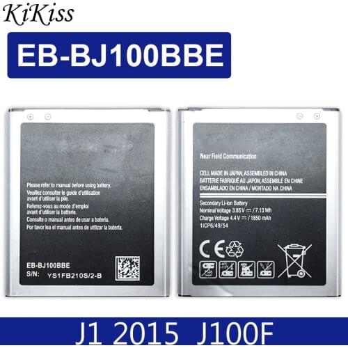 KiKiss Mobile Phone Battery 1850mAh EB-BJ100BBE For Samsung Galaxy J1 SM J100 J100F J100H J100M EB BJ100BBE Lithium Batteries