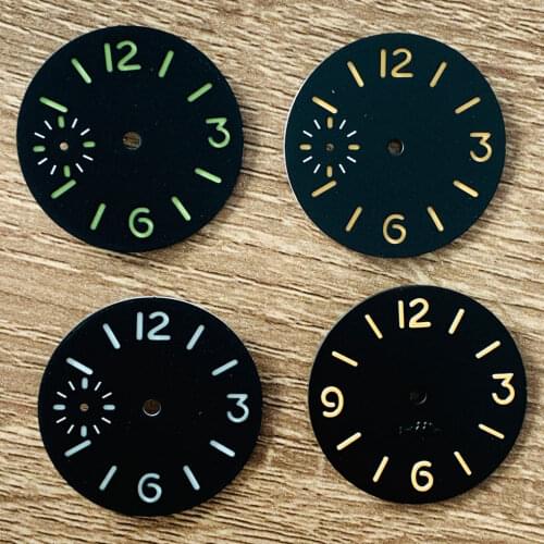 Watch accessory dial 34.5mm green luminous suitable for 6497, 6498, 3600 movements