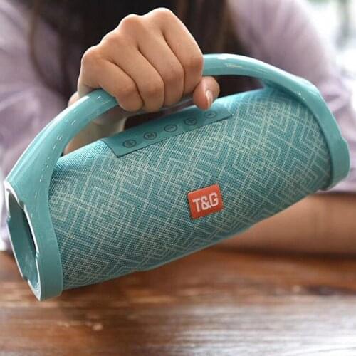 TG163 Bluetooth Speaker Outdoor Portable Wireless Column 3D Stereo Powerful Bass Music Center Subwoofer for Computer TF FM AUX