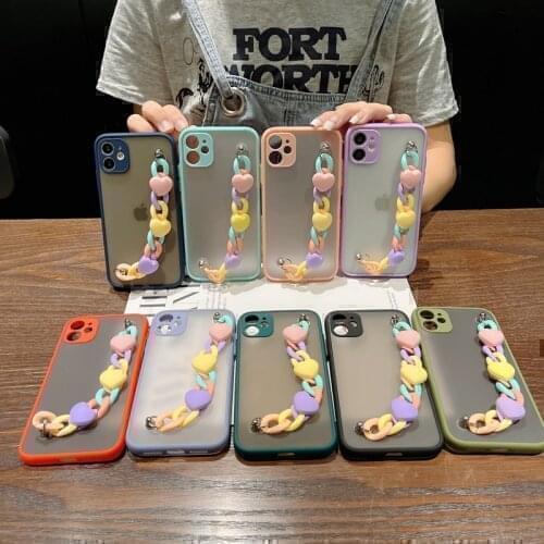 3D Bear Wrist Chain Camera Protection Bumper Phone Case For Samsung Galaxy S8 S9 S10 S20 S21 Plus S20 S21 Ultra FE Back Covers