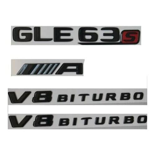 Gloss Black GLE63s FOR AMG V8 BITURBO Badges Emblems for Mercedes W166 C292