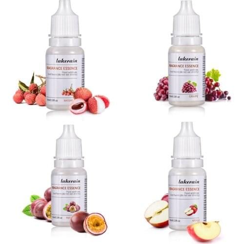 Fruit Fragrance Oil Diffuser Essential Oils Grape AppleFlavoring Oil for Lip Gloss DIY Soap Making Lipgloss Fragrance Essence