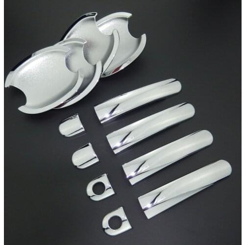 For Skoda Laura 2005-2013 ABS Chrome Door Handle Cover & Door Bowl Cover 2006 2007 2008 2009 2010 2011 2012