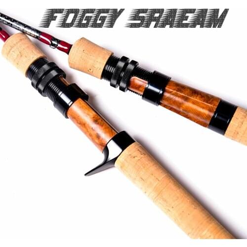 FOGGY SRAEAM ULL 2 Tips Trout Baitcasting Fishing Rod 157cm 82g FUJI Guide Rings Ultralight Spinning Casting Lure Carbon Rods