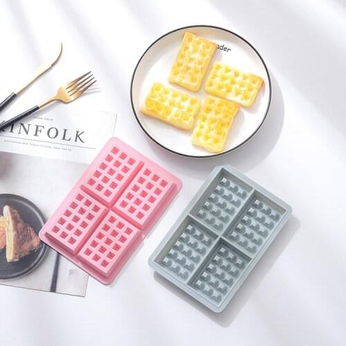 Homemade waffle mold DIY baking tools Biscuit Cake Chocolate Silicone Mold kitchen tools Food grade easy release silicone