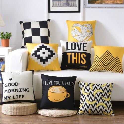 Geometric Pattern Sofa Pillow Cases 18x18in Office Throw Pillowcase Home Decoration Bedroom Pillow Case Factory