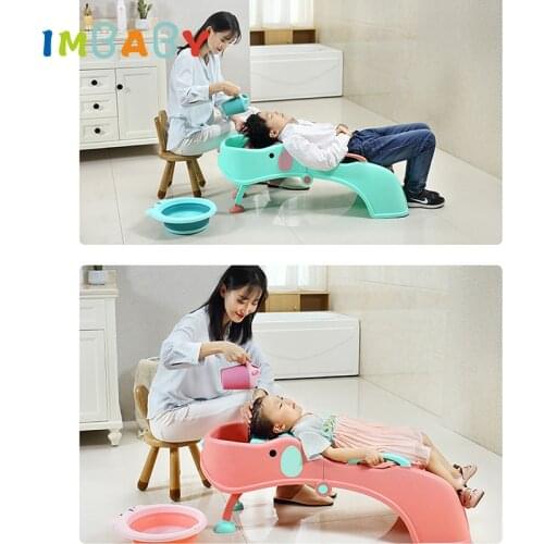 IMBABY Toddler Foldable Shampoo Chair Childrens Non-Slip Multi-Position Adjustment Shampoo Reclining Chair Available for Adults