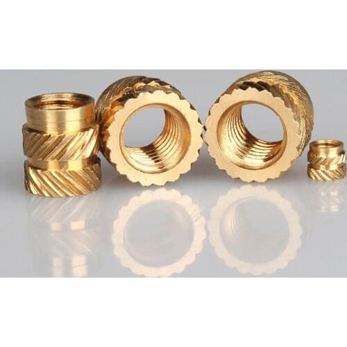 M2 M2.5 M3 M4 Insert Knurled Nuts Brass Hot Melt Inset Nuts Heating Molding Copper Thread Inserts Nut