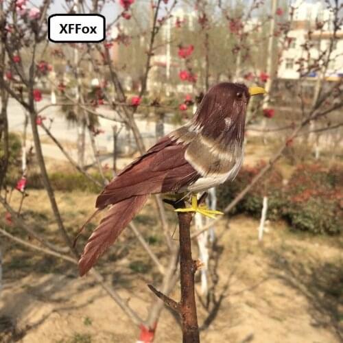 Mini real life brown bird model foam&feather simulation vivid bird doll gift about 13cm xf0799
