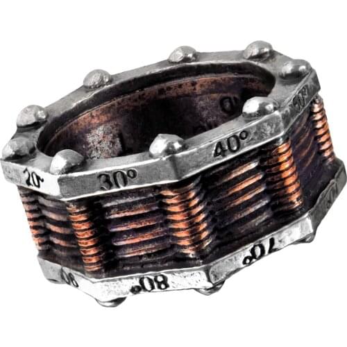 Steampunk Gothic Men Ring Hi-Voltage Toric Generator Ring Metal Rings For Men